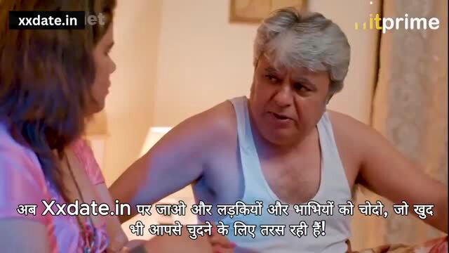 Grey-haired Indian dad in vest grabs woman, go fuck on XXDate.in