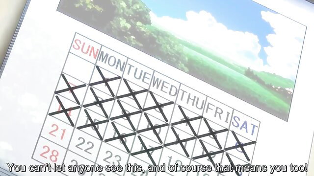 Eroge! H mo Game mo Kaihatsu Zanmai ep1 JAV calendar tease with X marks