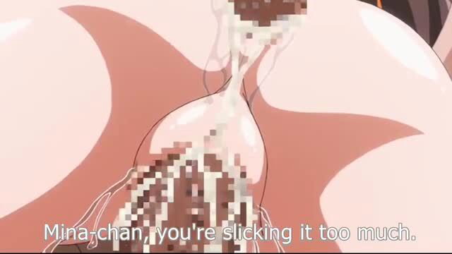 Pixelated hentai oral sex scene with Mina-chan and white fluid