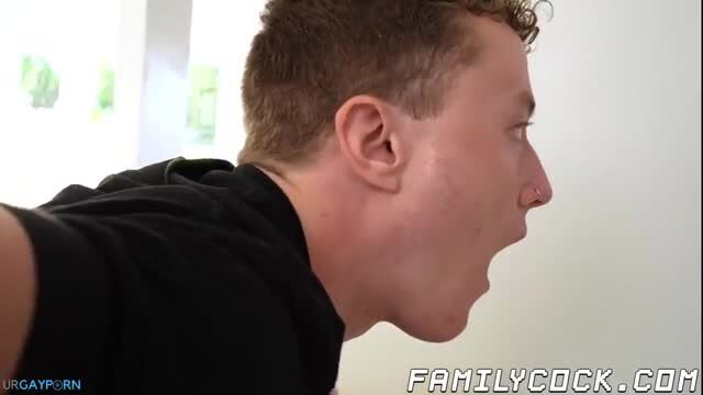 Brody Kayman in profile moaning with mouth open during explicit scene