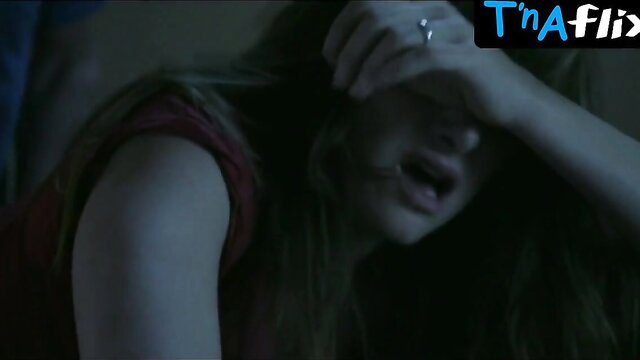 Kathryn Hahn sexy distressed face closeup in red top, hot expression