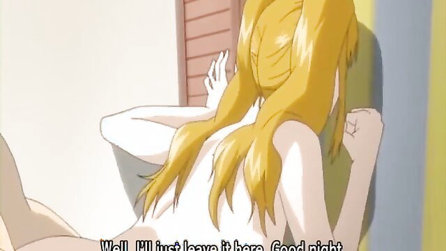 Blonde hentai babe nude in chair from Kichiku Haha Shimai Choukyou Nikki Ep1