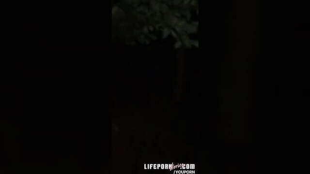 Eveline Dellai outdoor festival sex with allies in woods