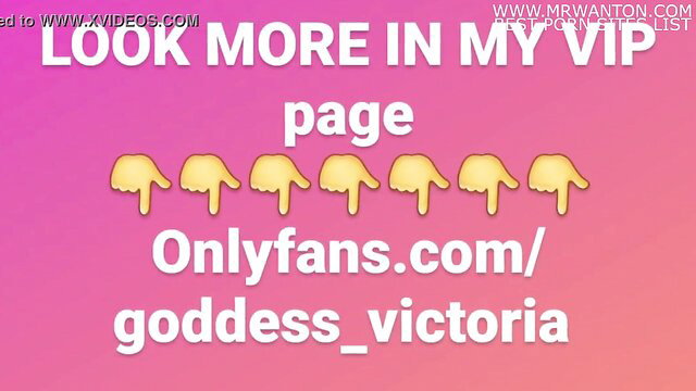 Goddess Victoriaia OnlyFans promo: VIP page with pointing emojis