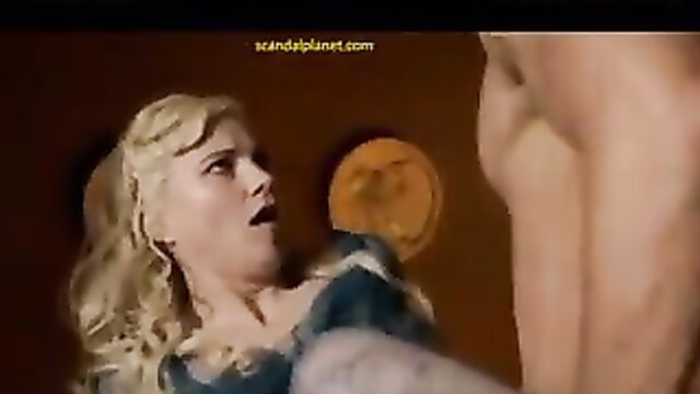 Lucy Lawless shocked face juicy sex scene Spartacus series