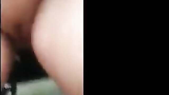 Closeup of slut wife's curvy white ass bent over for bin men