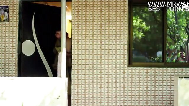 Indian wife shared amateur scene door outdoor peek peekaboo