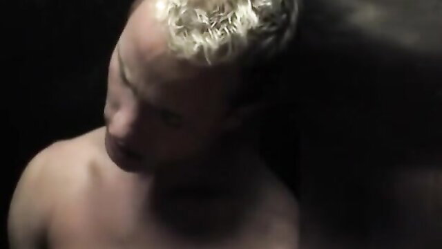 Blond John Paul closeup in raw anal threesome with Alan Capier, Dave Kasper
