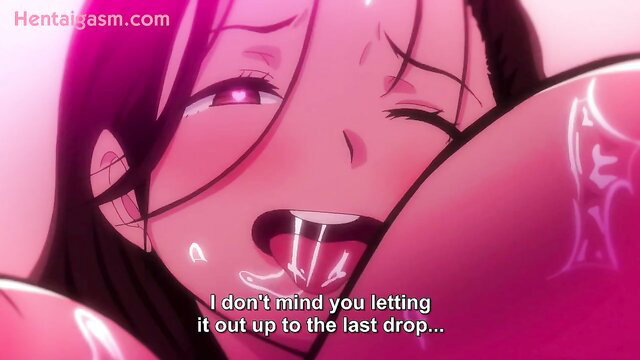 Hentai babe with huge tits sucks cock, begs to drain every drop
