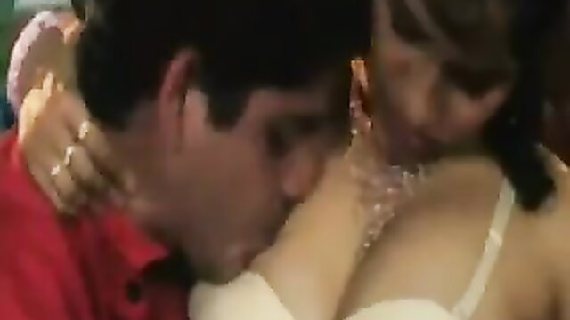 Indian teen in white bra gets boobs sucked by man in hot movie