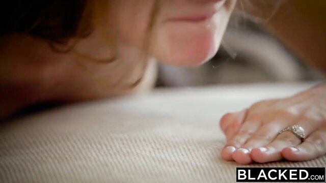 Samantha Hayes closeup with diamond ring on hand, BlackedRaw