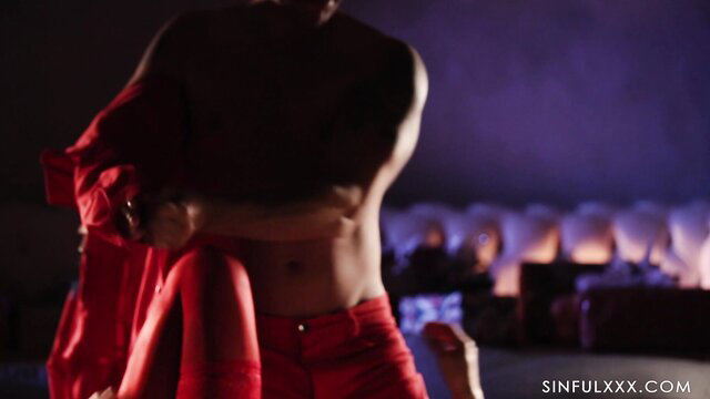 Veronica Leal teases Brad Knight's muscular abs in hot SinfulXXX threesome