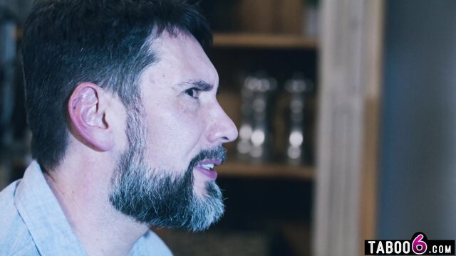 Ana Foxxx's bearded husband closeup in rough sex scene