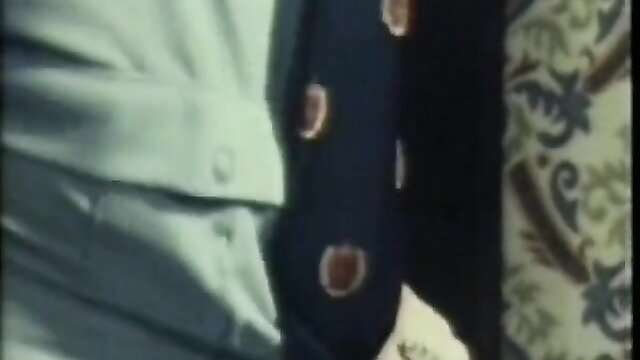 Vintage German Bettpiraten Tabu Film closeup of woman in sheer blouse and skirt