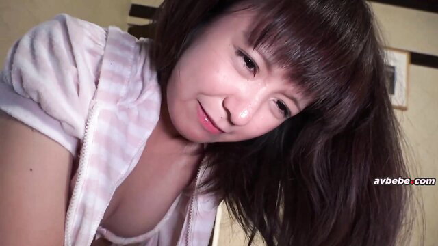 Yui Shimazaki in pink top, seductive closeup from JAV fakecest