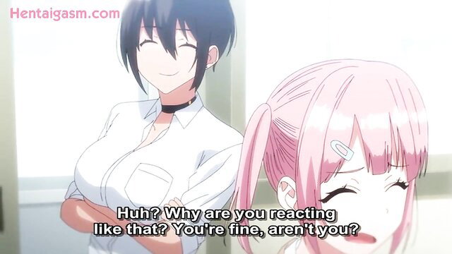 Kat in Fuuki Iin uniform asks why you're reacting like that, hentai 2025