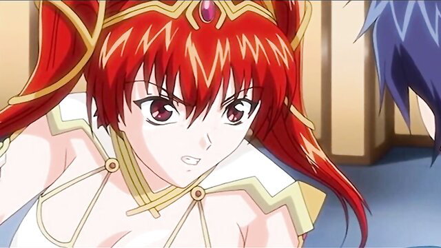 Redhead princess Lotte in sexy crown outfit hentai obedient training