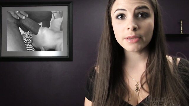 Miss Kelle Martina POV blowjob tease with big tits & framed sex pic