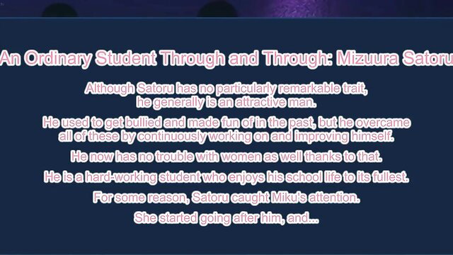 Ordinary student Mizura Satoru pursued by Miku in JAV anime teen scene