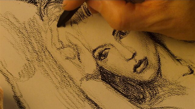 Kate Winslet closeup sketch portrait drawing from Titanic 1997