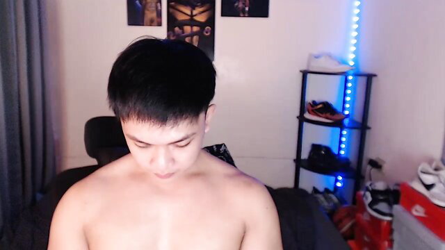 Princeadrianx shirtless Asian twink in bedroom, gay clinic rough sex thumbnail