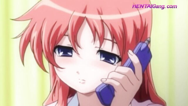 Redhead anime hentai girl on phone call, Discode Ep 01 uncensored