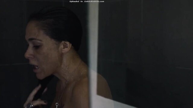 Simone Kessell nude shower scene in Outlaws 2017