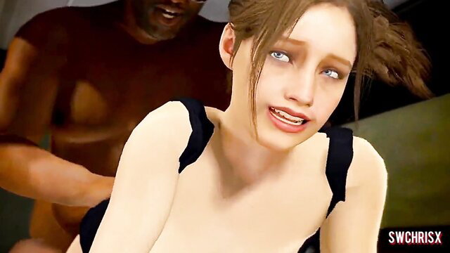 Claire Redfield fucked hard by black man in secret ending