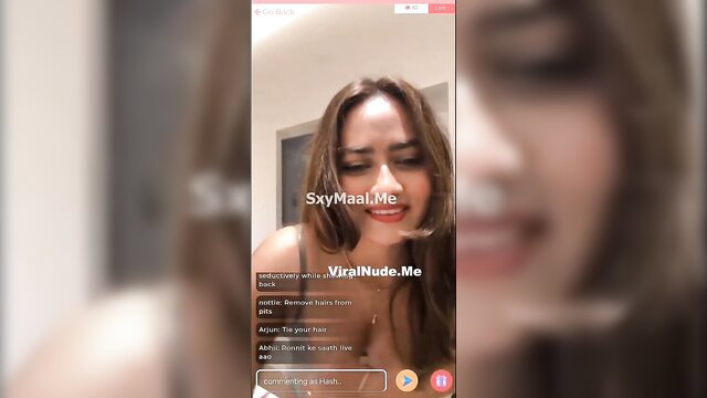 Divya Mistry live in transparent lingerie closeup pout, sexy Indian model