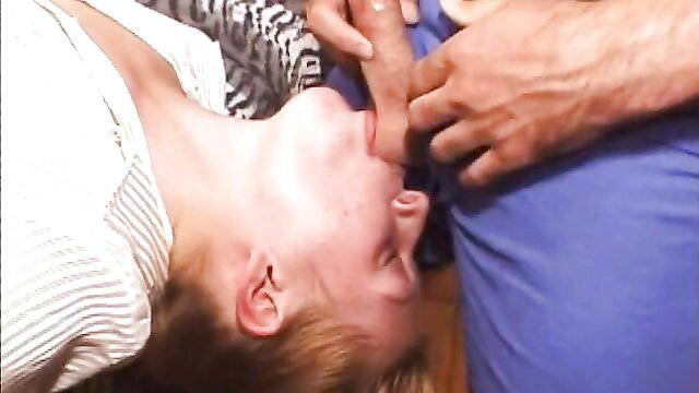 Redhead amateur hottie gives hot nasty upside-down blowjob