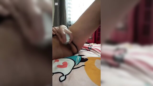 Hot MILF post-workout rubs deodorant on arm in bed, sweaty amateur tease