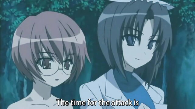 Two anime girls in lab coats plotting attack in Ma ga Ochiru Yoru Ep.1 hentai thumbnail