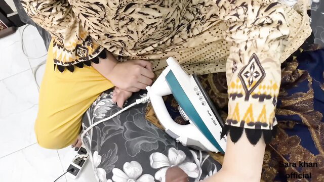 Sara Khan cougar stepmom irons thick cock in steamy Pashto tease