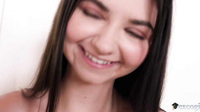 Merci Rose smiling playfully as your secret crush, close-up face