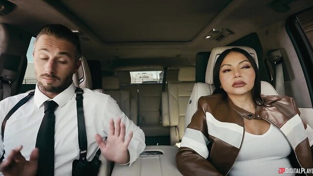 Brandy Salazar in luxury SUV with suited man, Digital Playground Criminal Activity