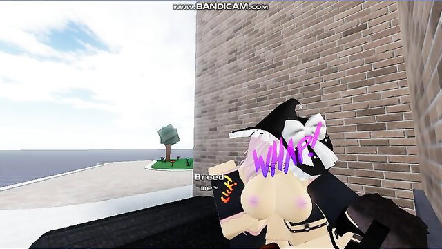 Pink witch Roblox avatar quick fuck with huge tits and pussy tease