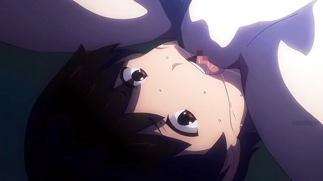 Anime girl POV upside down deepthroat blowjob in Sakusei Byoutou Ep.8
