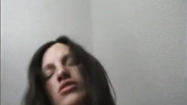 Calgary Girl closeup face, sultry gaze and parted lips in amateur video