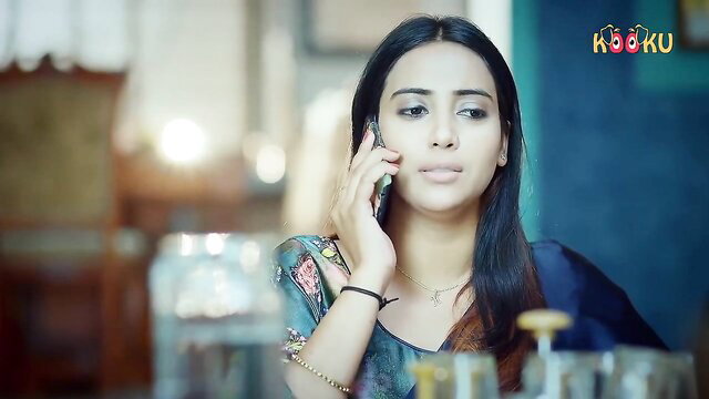Indian beauty in saree on phone, sultry doctor roleplay tease