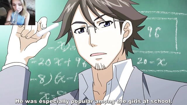 Anime JAV teacher with blonde girl in classroom, popular with schoolgirls