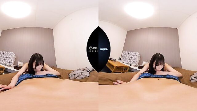 Attractive Asian teen in VR heart-pounding nude prone bone scene