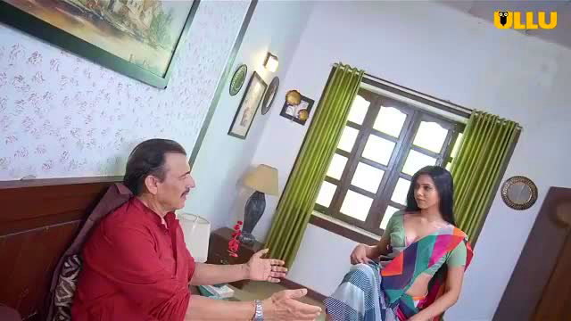 Indian MILF in colorful saree sits with older man in Caretaker Palang Tod