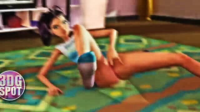 3DGSpot Horny Animated Cheerleader Masturbates Tiny Pussy to Two Orgasms