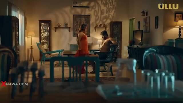 Khatta Aam in hot orange dress, teasing shirtless stud in steamy Indian scene