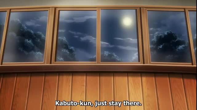 Sei Brunehilde anime girl orders Kabuto-kun to stay by moonlit window