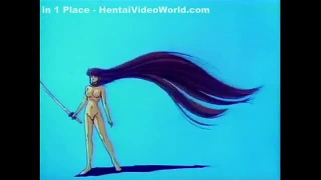 La Blue Girl hentai nude sword girl with long purple hair