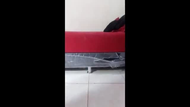 Hot Finnish housewife invites neighbor on red bed