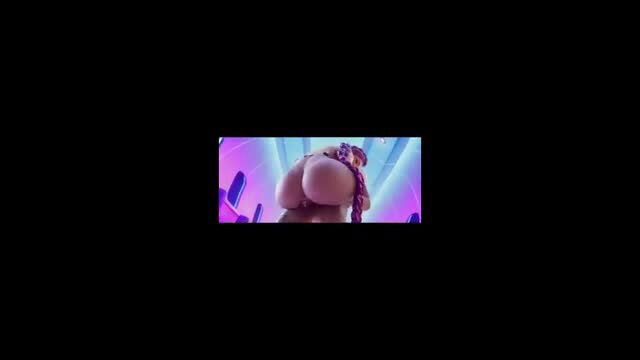 Fortnite hentai girl twerking huge ass in neon lights