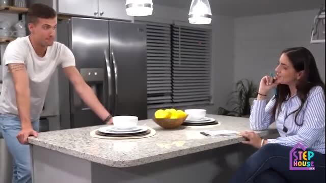 Jason Pierce and Valentina Bellucci in I Fucked My Girlfriends Mom kitchen scene