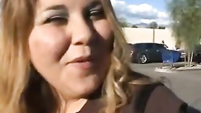 Thick BBW Marisell smiling outdoor selfie closeup